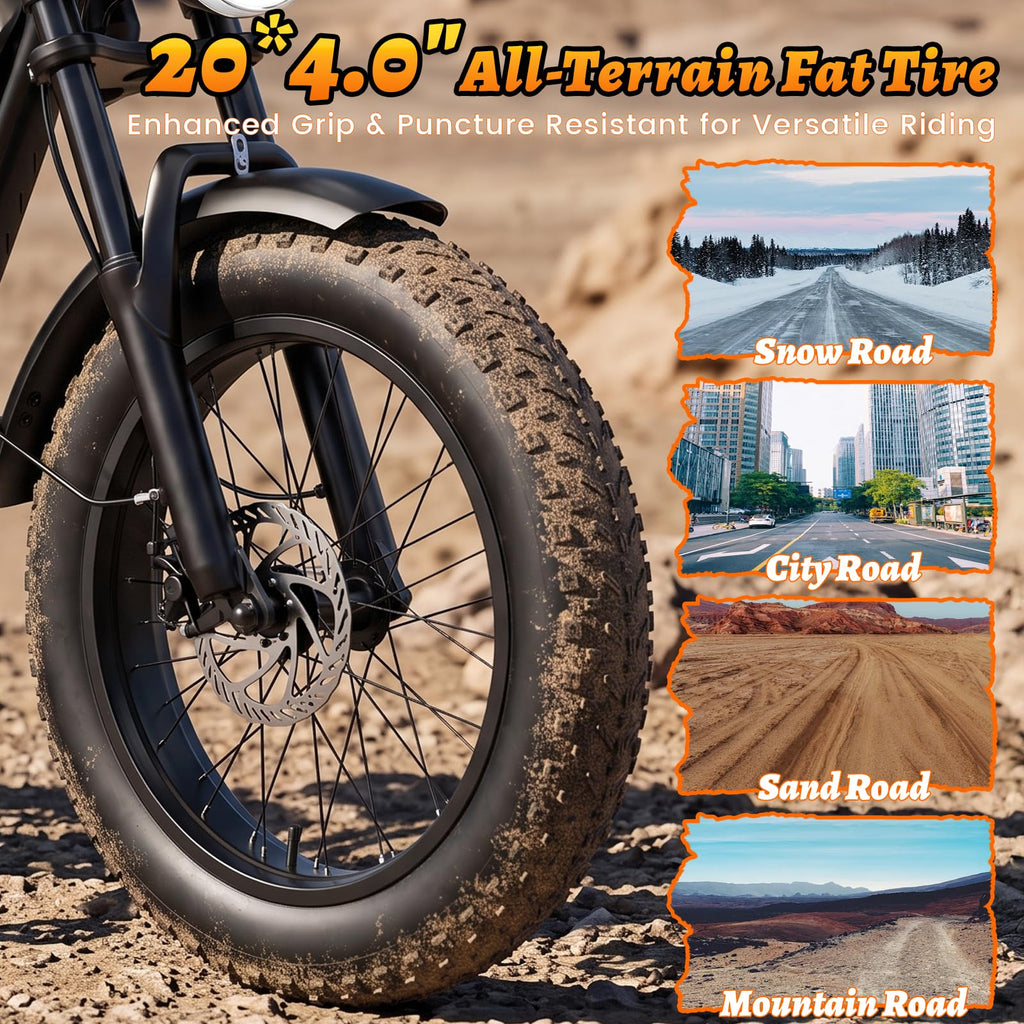 Electric Bike 1500W Peak Motor 48V 15.6Ah Removable Battery H4928