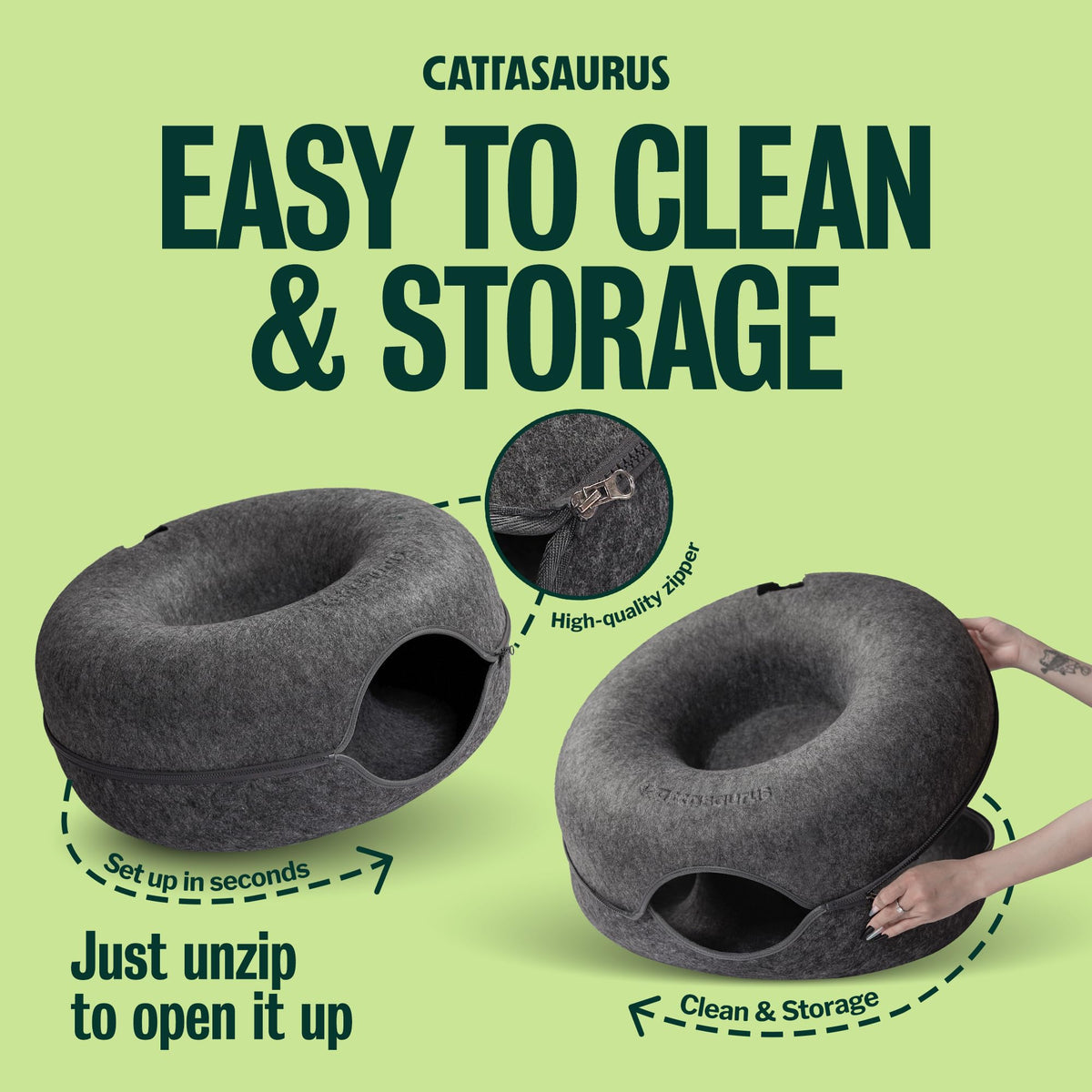Large Dark Gray Cat Cave Bed F473231