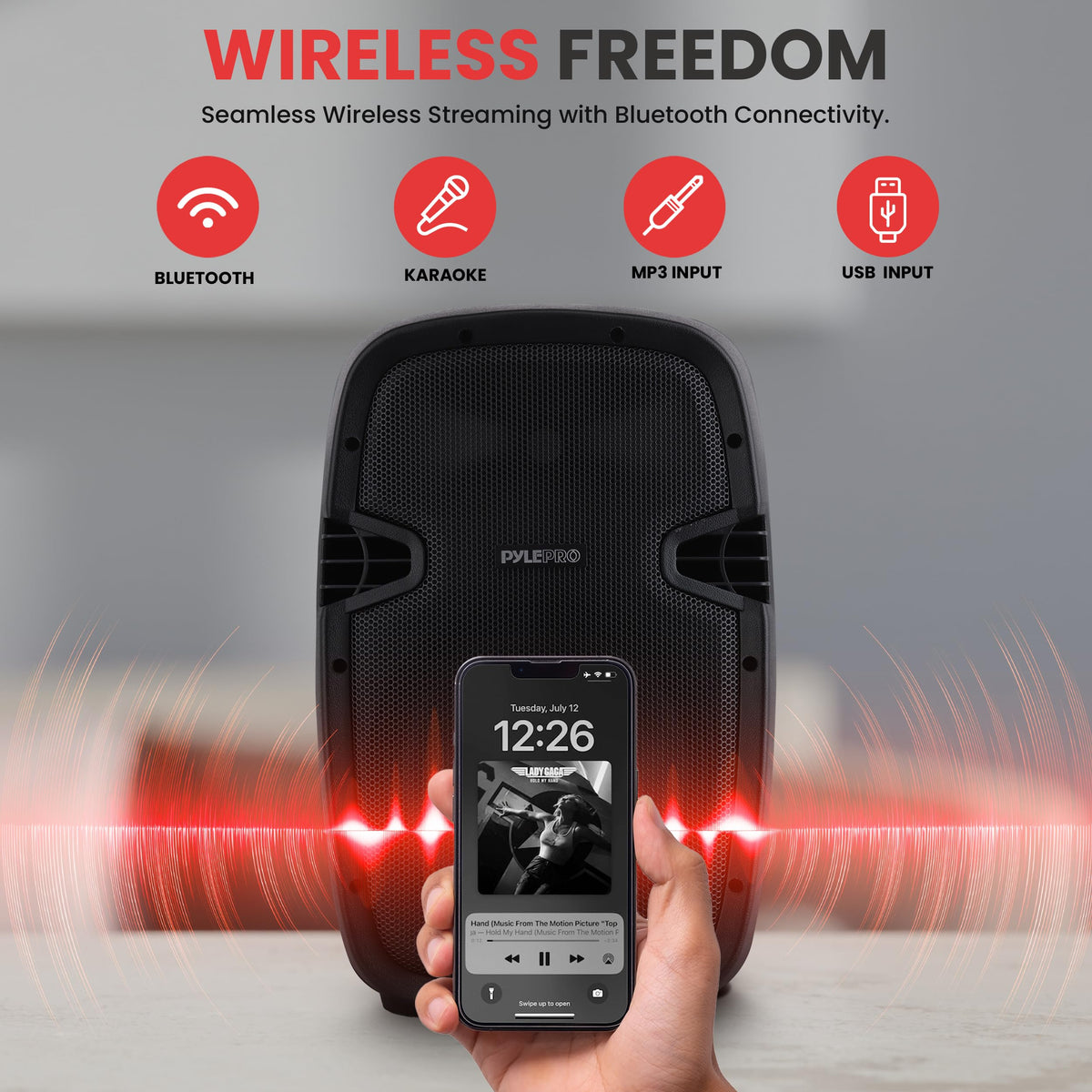 1000W Wireless Portable PA Speaker System F9726