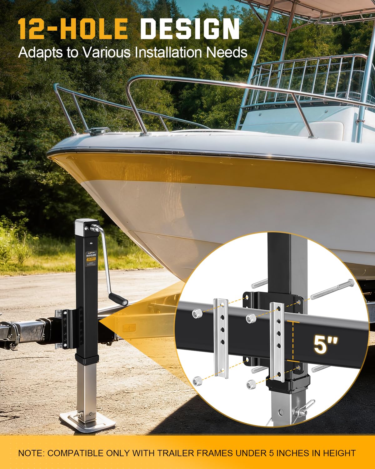 8000 lbs A-Frame Trailer Jack E261
