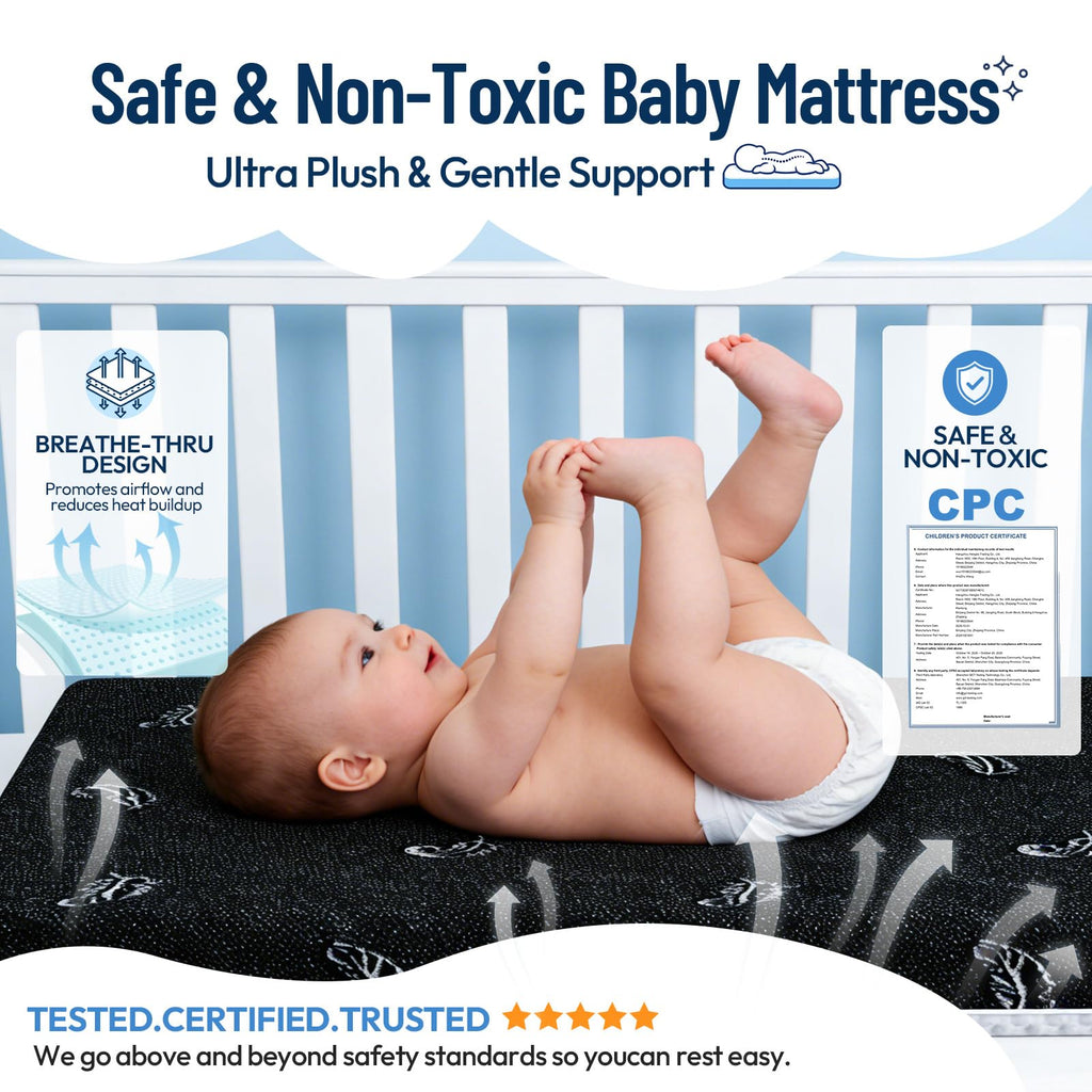 52 x 27 Dual-Sided Memory Foam Crib Mattress S55636