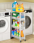Laundry Room Organization Cart with Casters Y3573