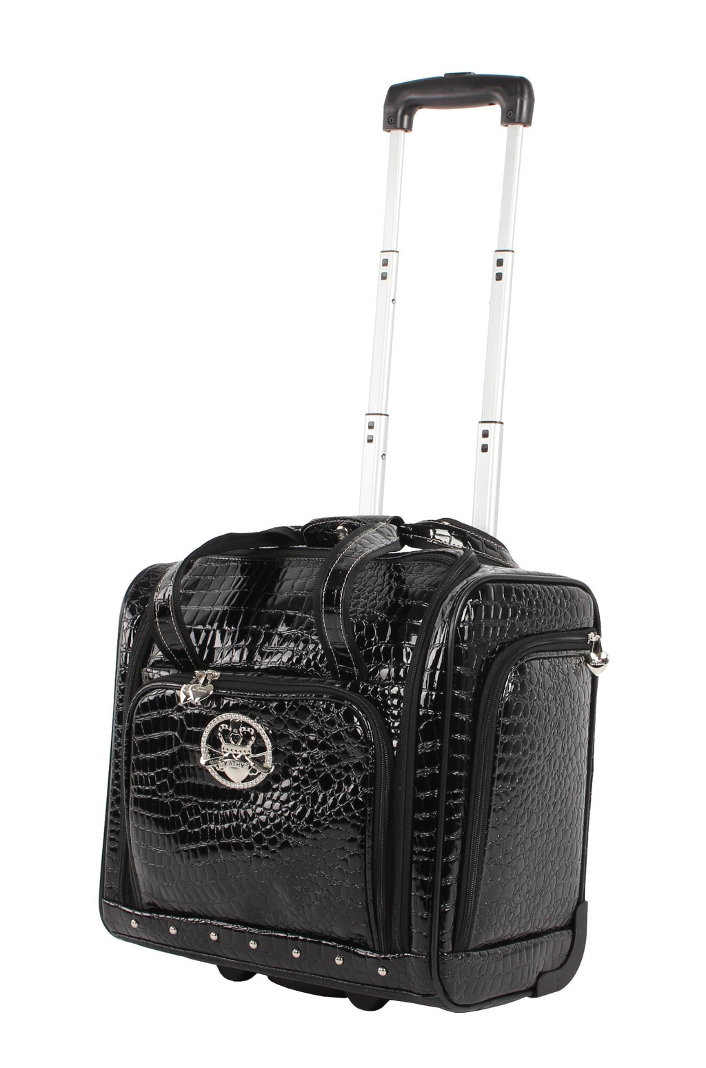 15 Inch Black PVC Underseat Luggage D8675