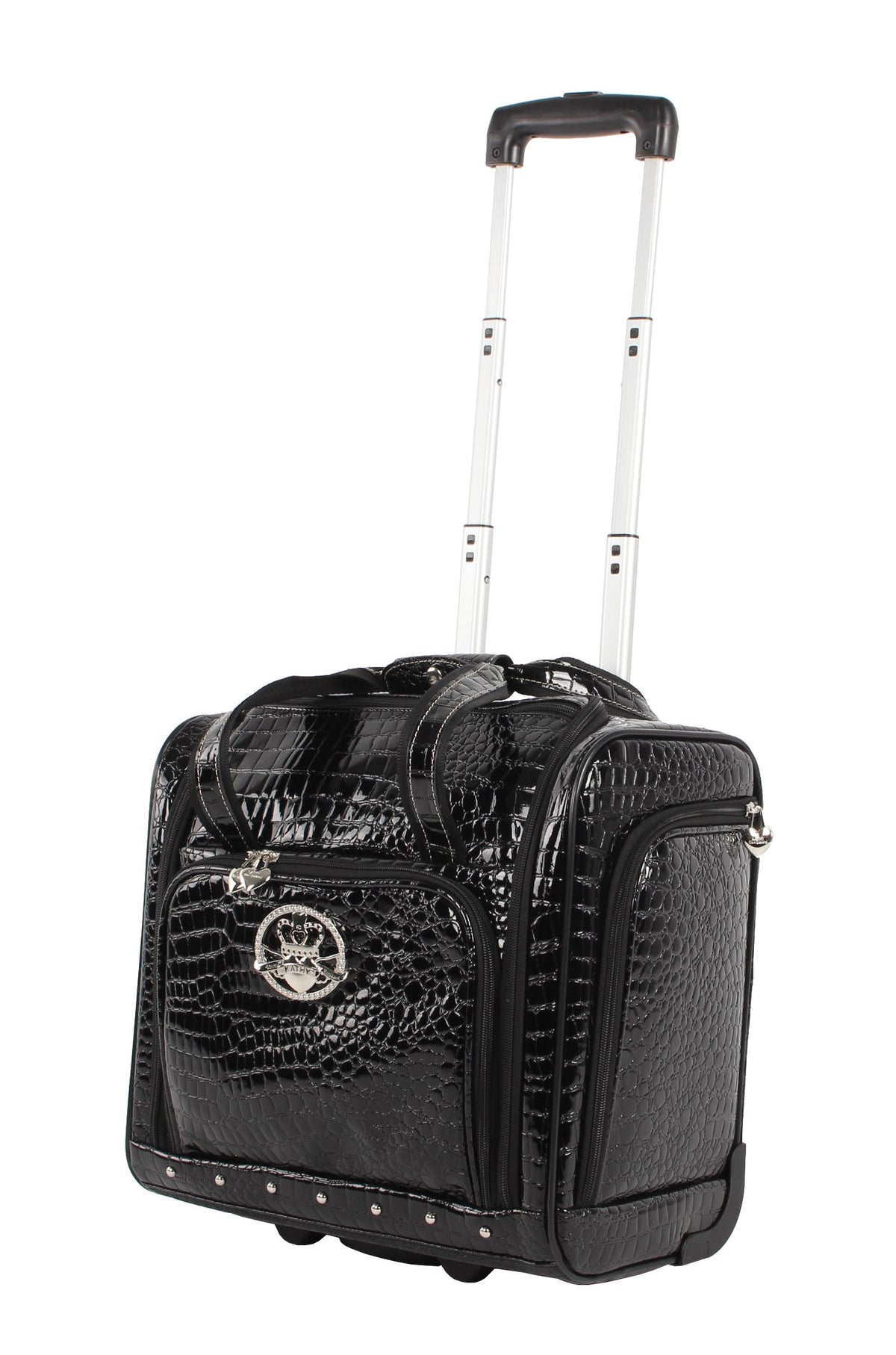 15 Inch Black PVC Underseat Luggage D8675