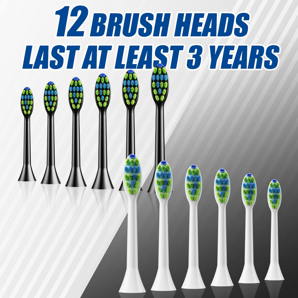 Sonic Electric Toothbrush with 12 Brush Heads 2 Pack M360914