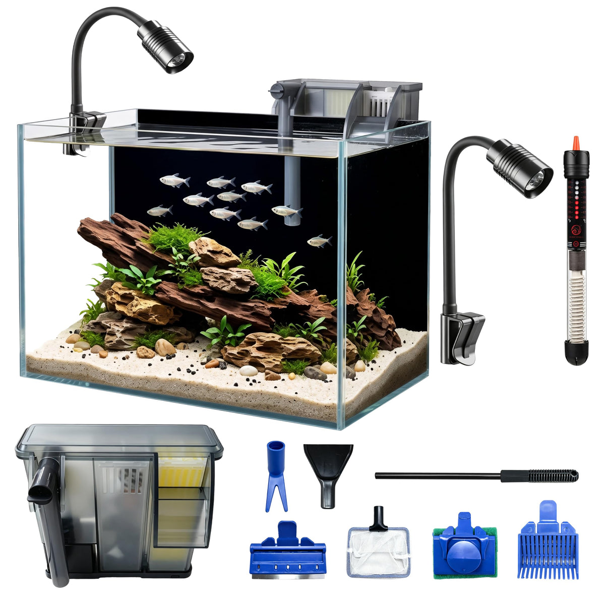 3.3 Gallon Glass Aquarium Kit D2386