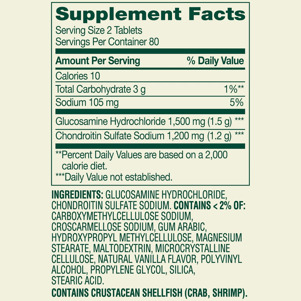 Triple Strength Glucosamine Chondroitin 340 Tablets Dietary Supplement G268