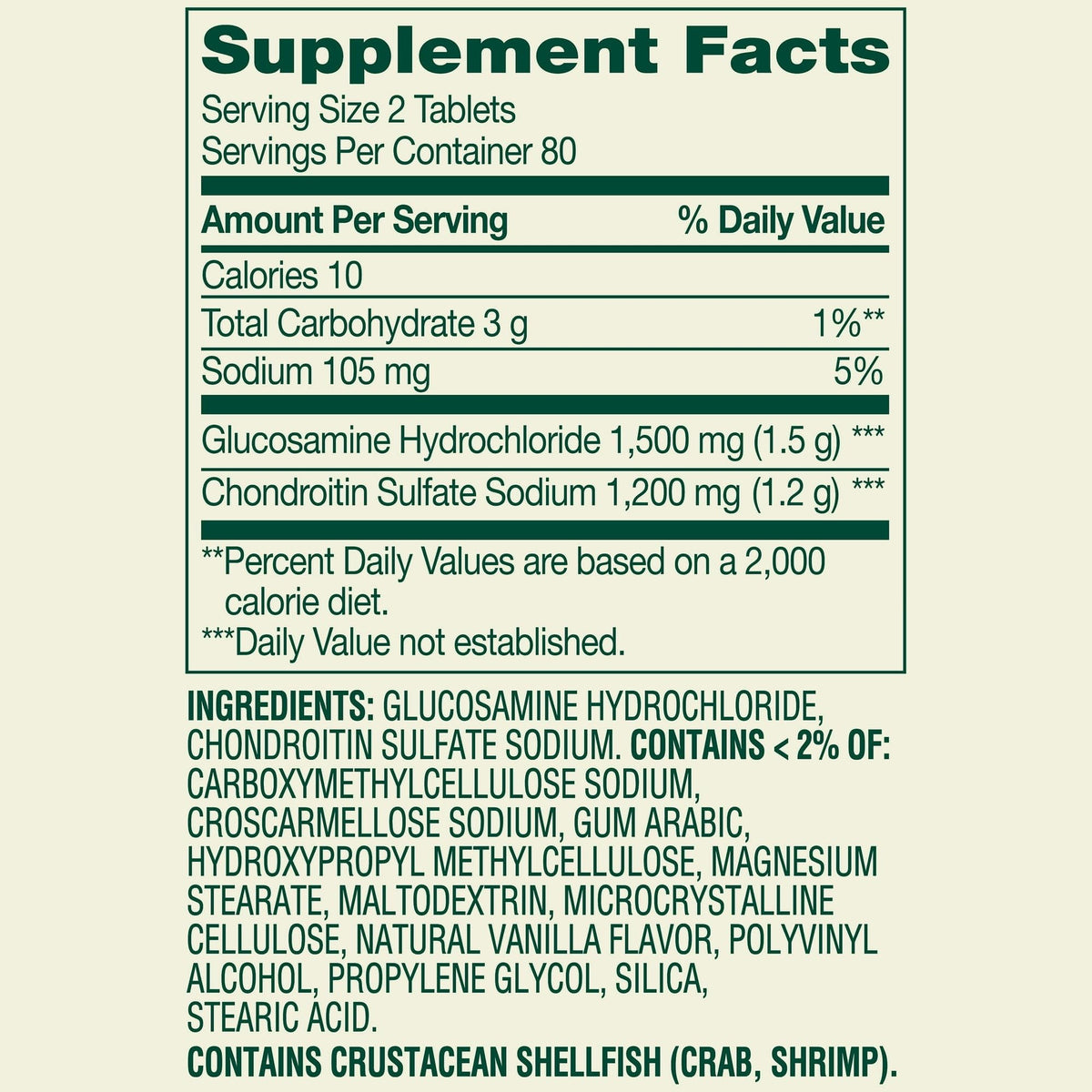 Triple Strength Glucosamine Chondroitin 340 Tablets Dietary Supplement G268