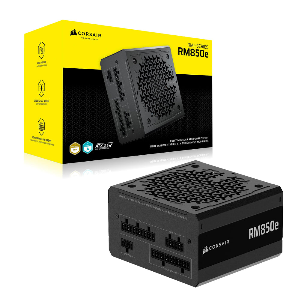 850W ATX 3.1 PCIe 5.1 Power Supply - Black U334