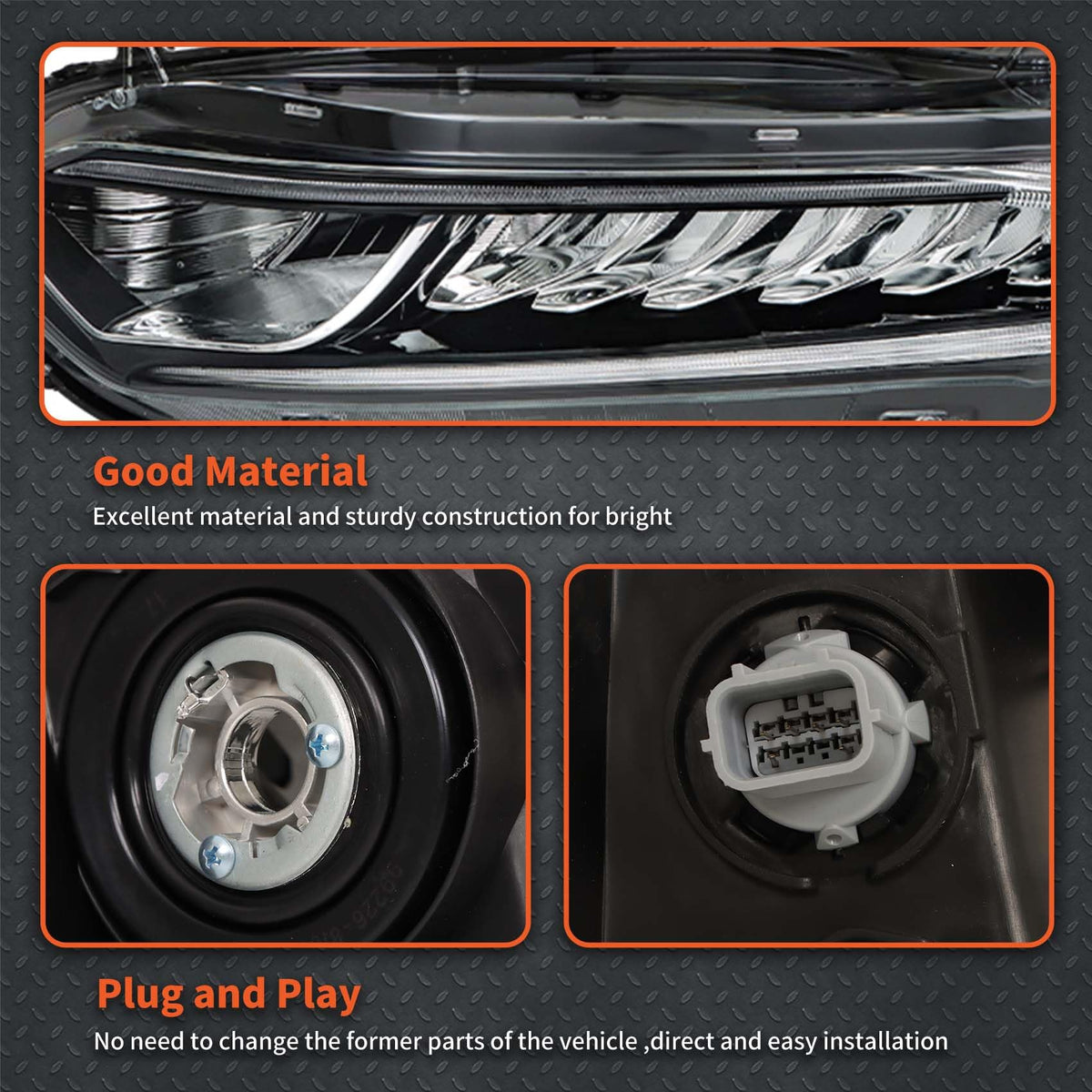 Halogen Headlight Assembly Set Driver and Passenger Side T686
