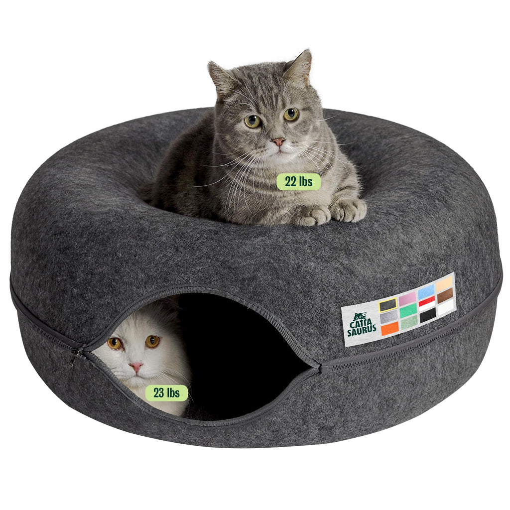 Large Dark Gray Cat Cave Bed F473231