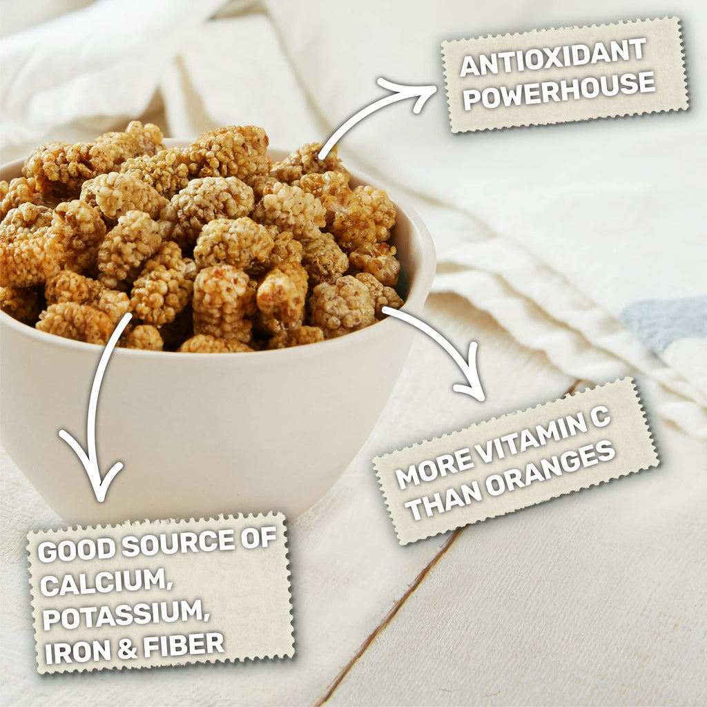 Organic Dried White Mulberries 15 OZ S602218