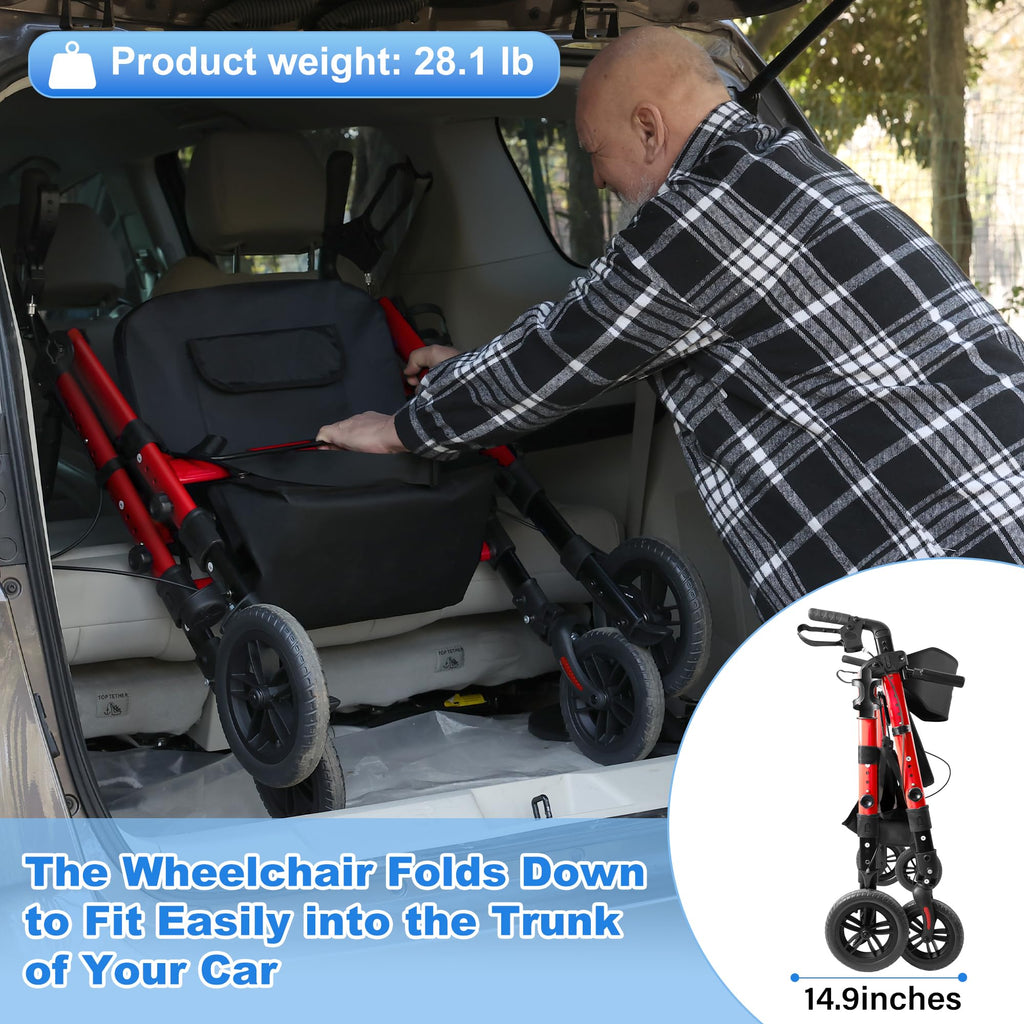 2-in-1 Rollator Wheelchair Combo L24934