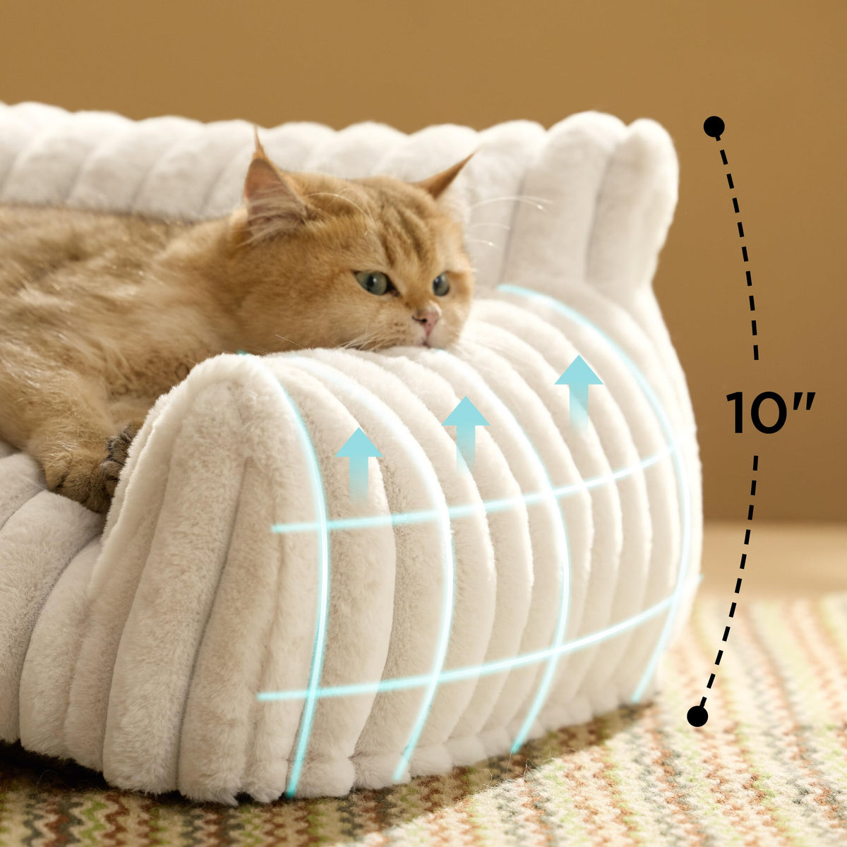 Cream Cat Couch A624817