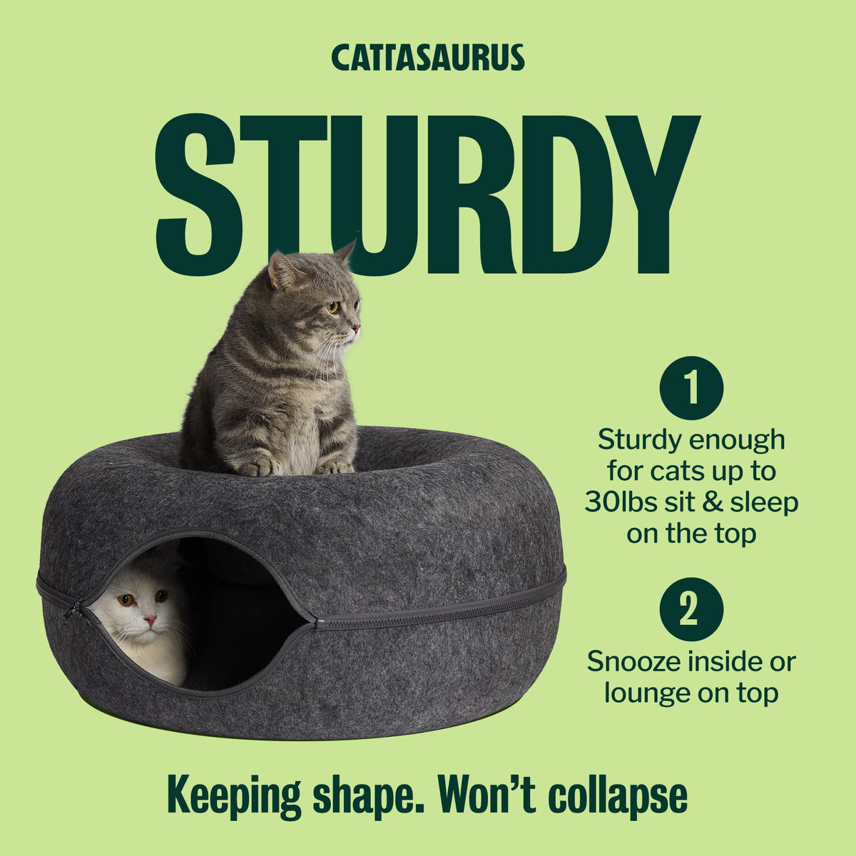 Large Dark Gray Cat Cave Bed F473231