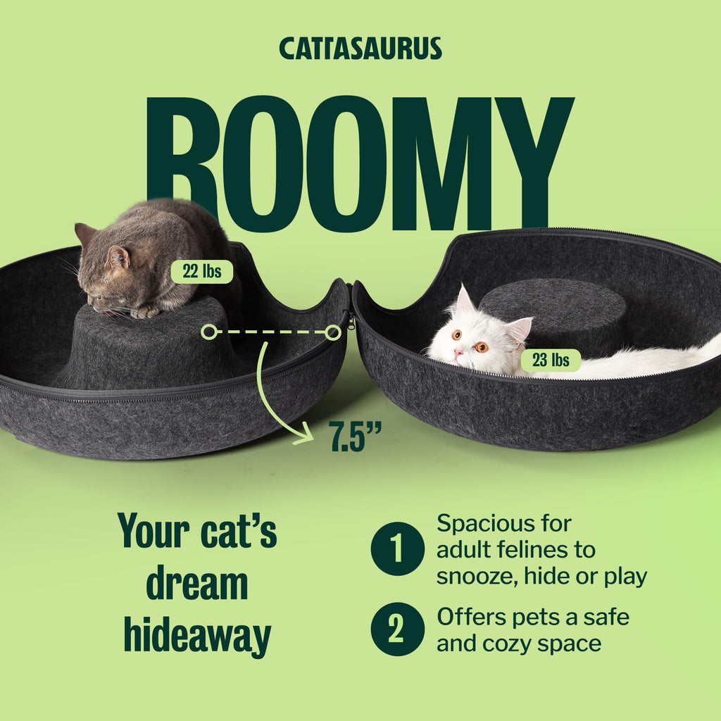 Large Dark Gray Cat Cave Bed F473231