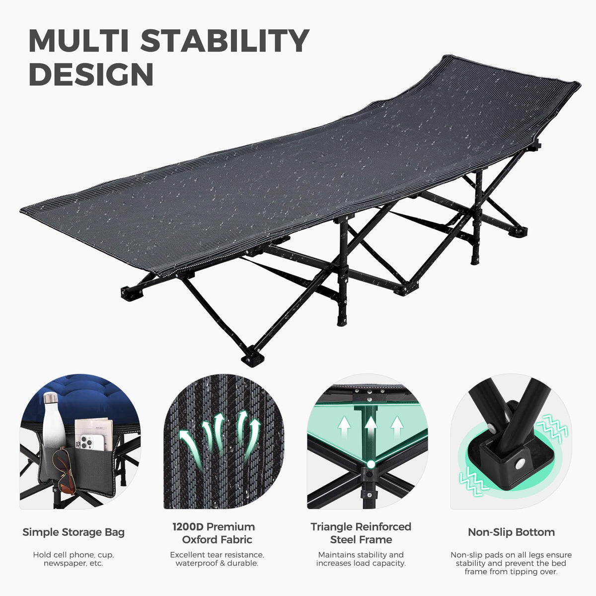 Folding Camping Cot with Mattress C867867