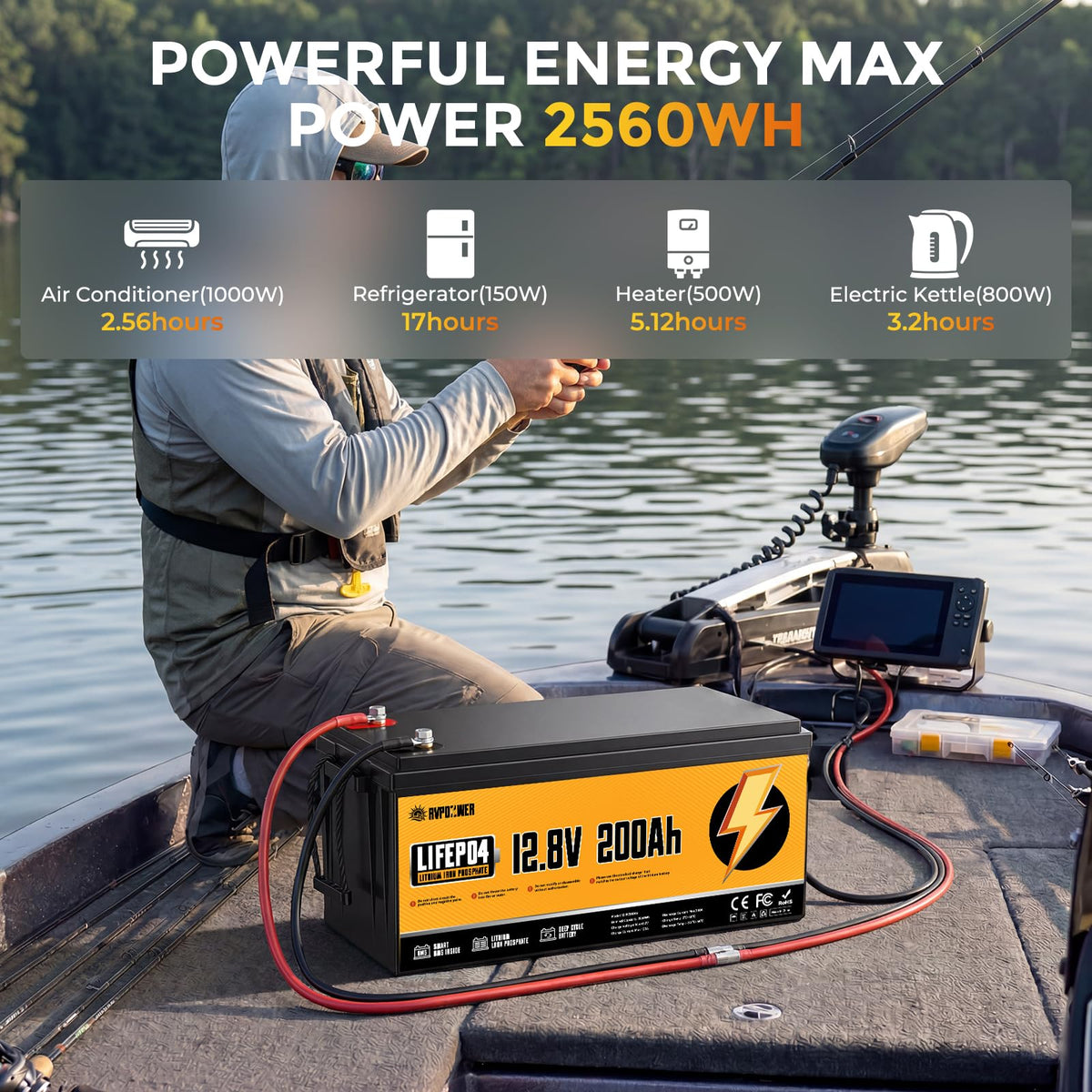 12V 200Ah LiFePO4 Lithium Battery 2 Pack L5993
