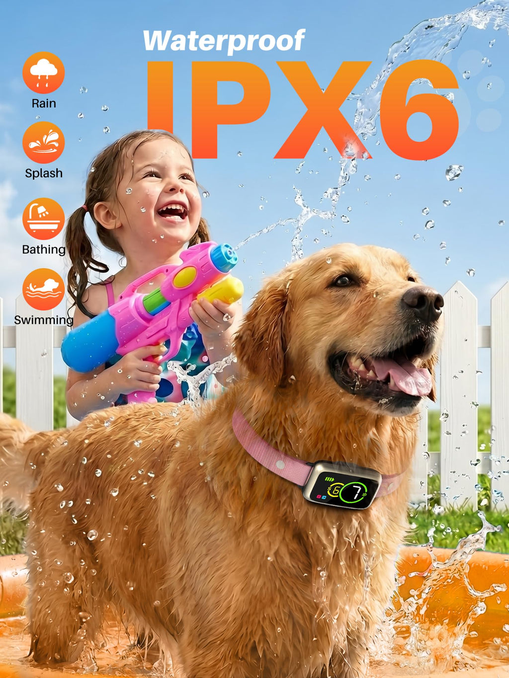 Humane Anti Barking Dog Collar with Beep Vibration X939420