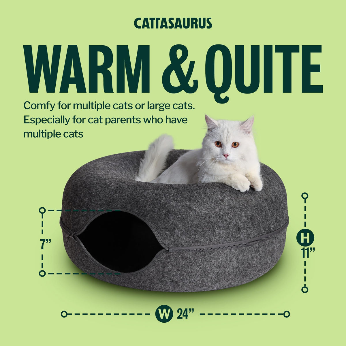 Large Dark Gray Cat Cave Bed F473231