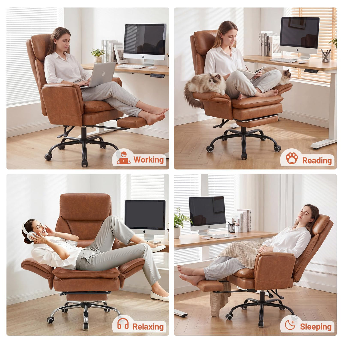 Big and Tall Ergonomic Office Chair with Footrest R751732