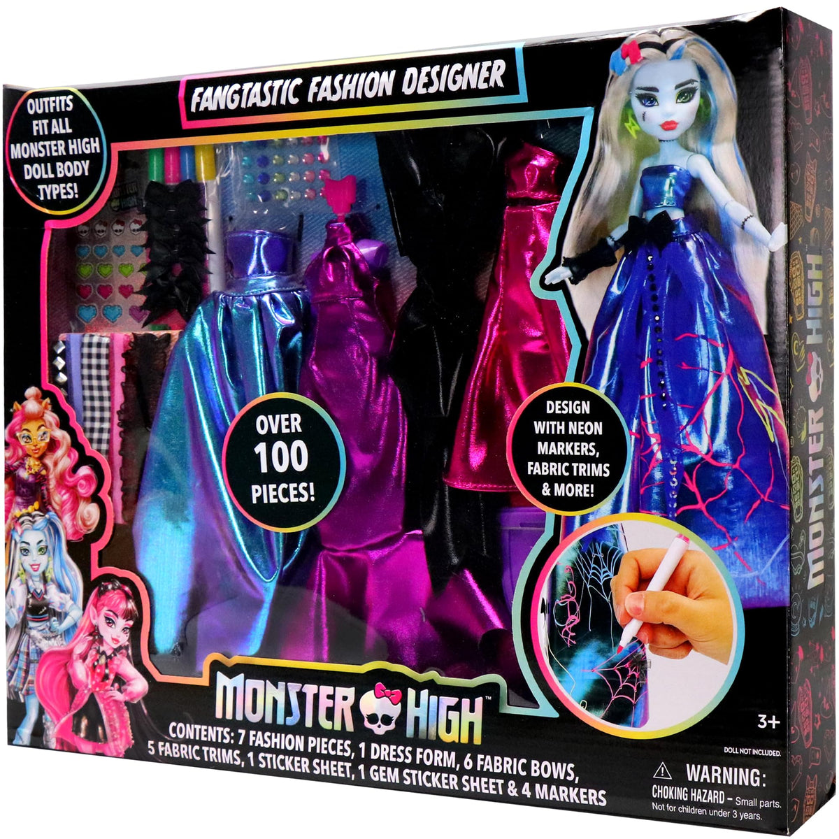 DIY Doll Clothing Craft Kit with Fabric & Sketchbook T590