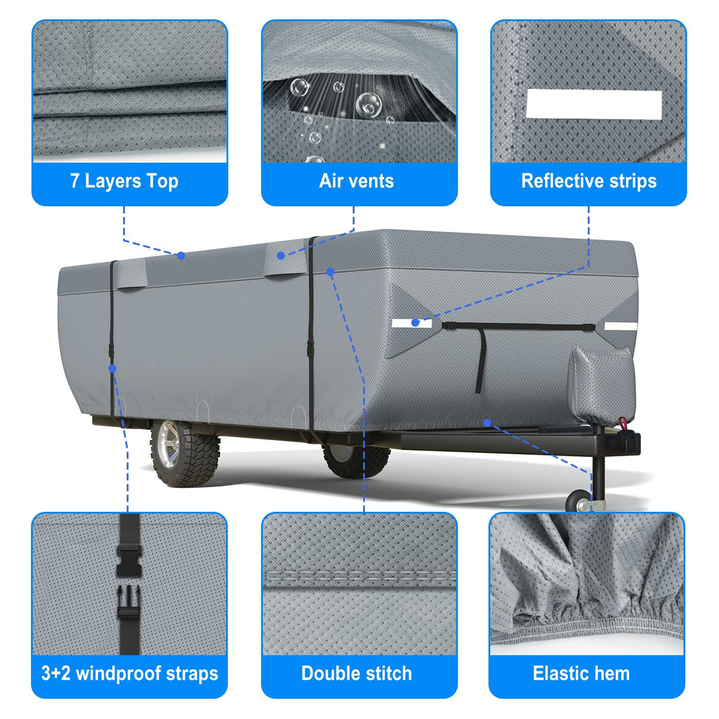 9 Layers 12-14ft Tent Trailer Cover M1167