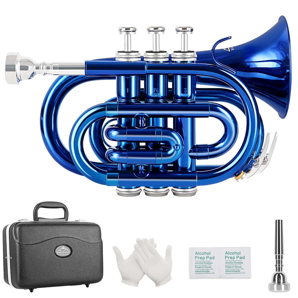 Bb Brass Pocket Trumpet with 7C Mouthpiece K3045