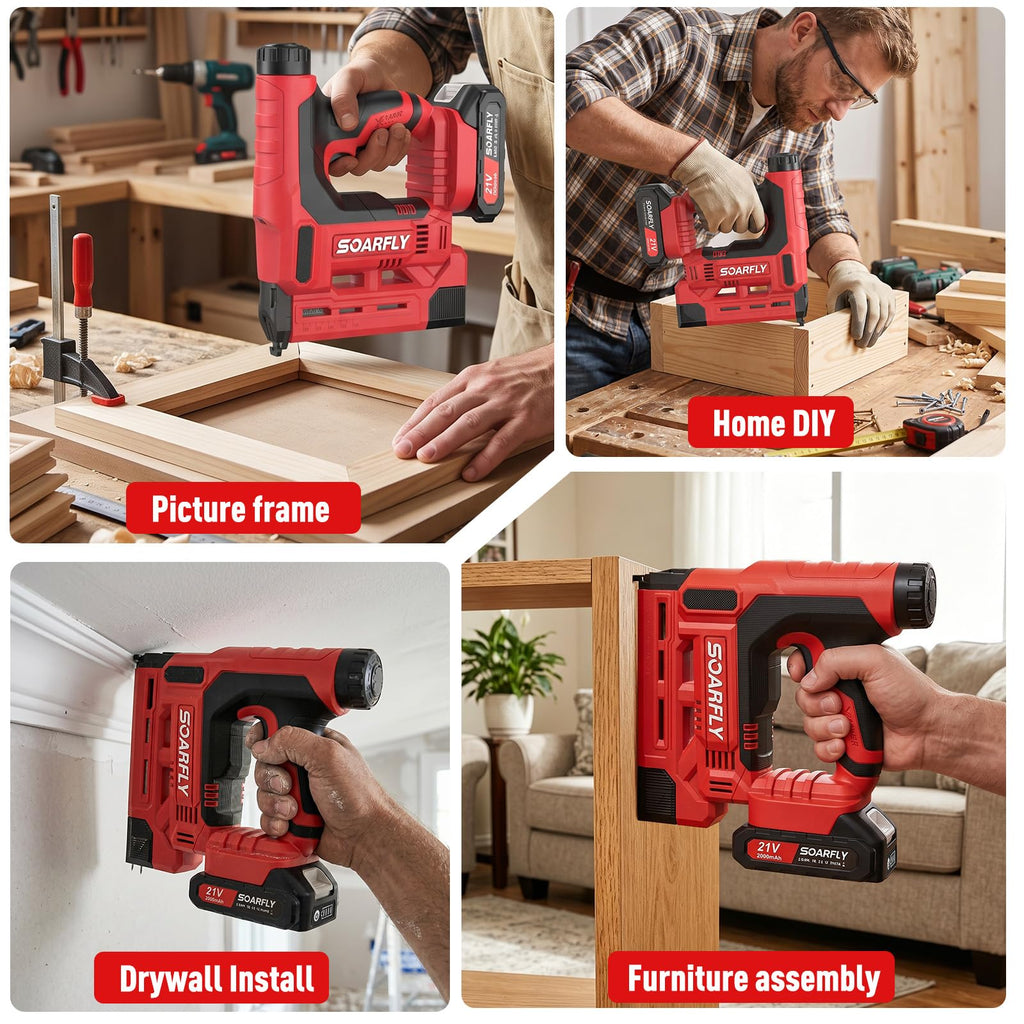 18 Gauge 2-in-1 Cordless Brad Nailer Stapler S892538