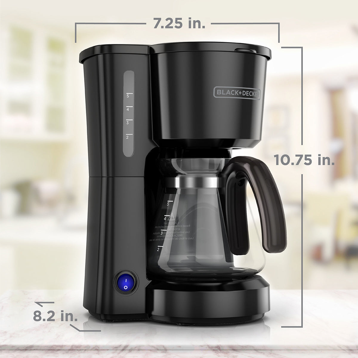 4-in-1 5-Cup Coffee Maker, Black I380695