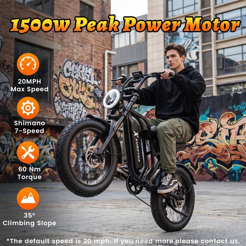 Electric Bike 1500W Peak Motor 48V 15.6Ah Removable Battery H4928