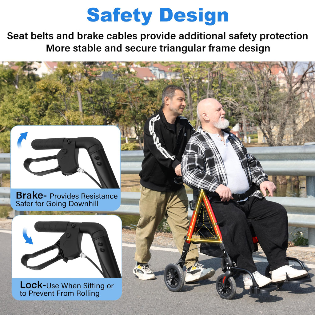 2-in-1 Rollator Wheelchair Combo L24934