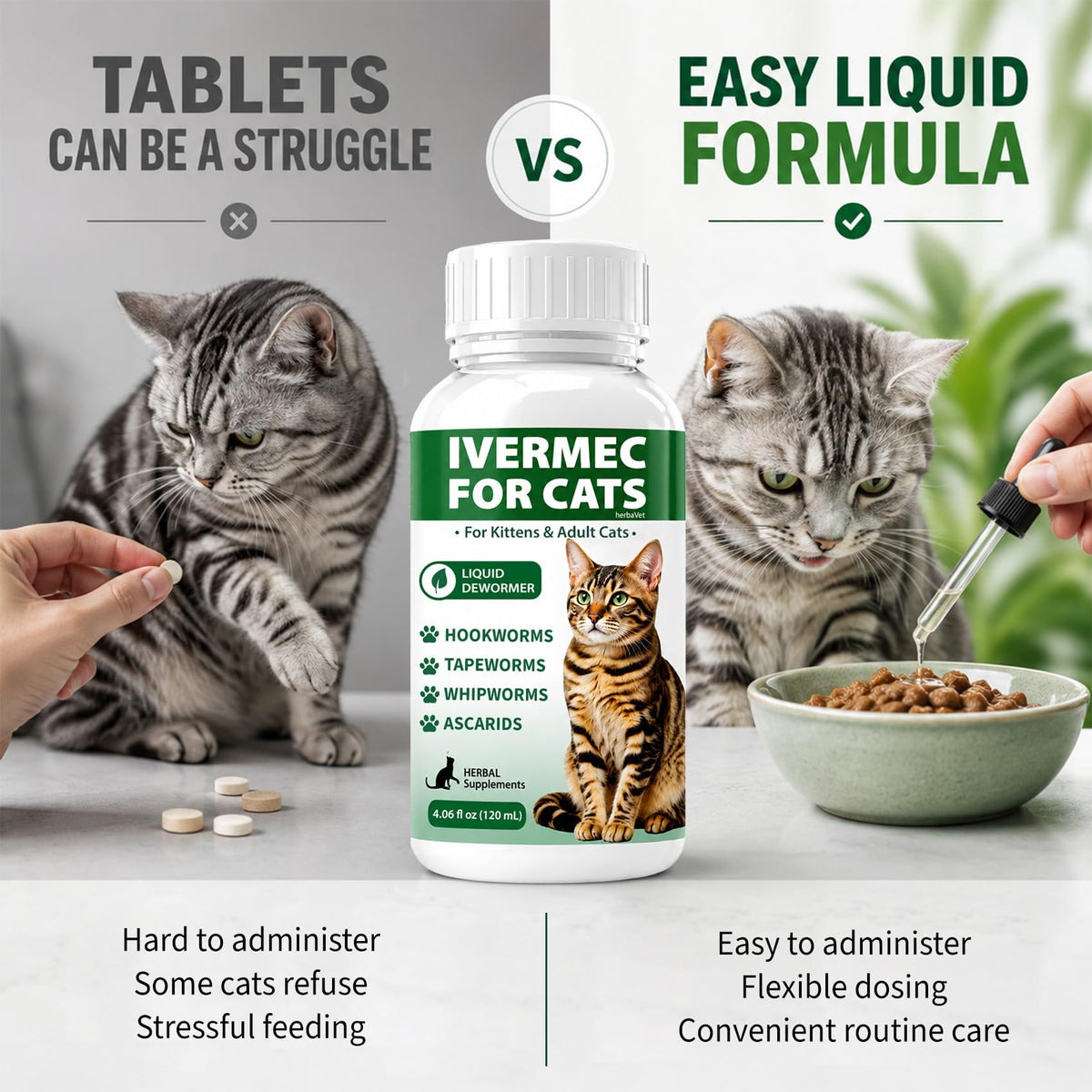 Cat Dewormer Liquid for Cats & Kittens S88013
