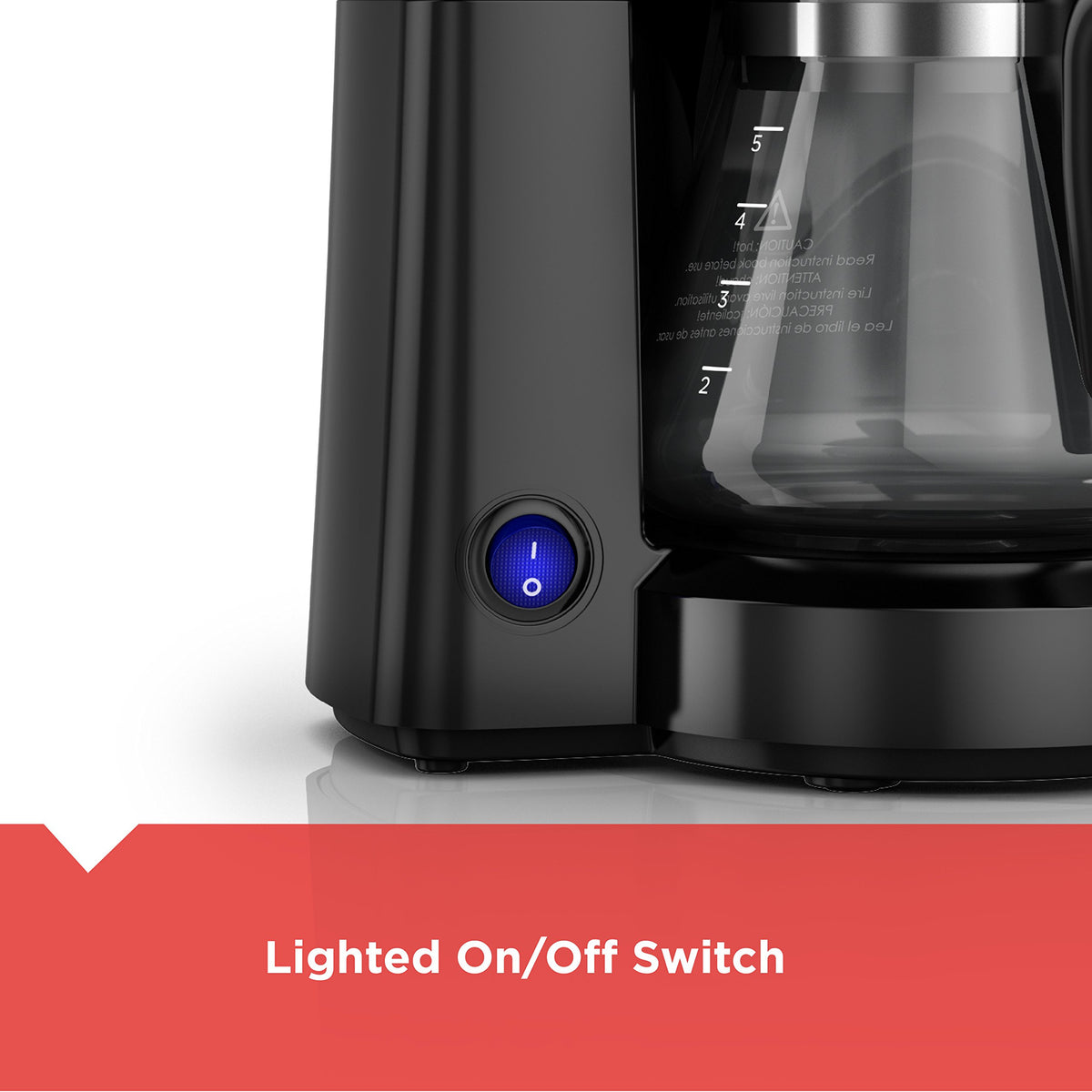 4-in-1 5-Cup Coffee Maker, Black I380695