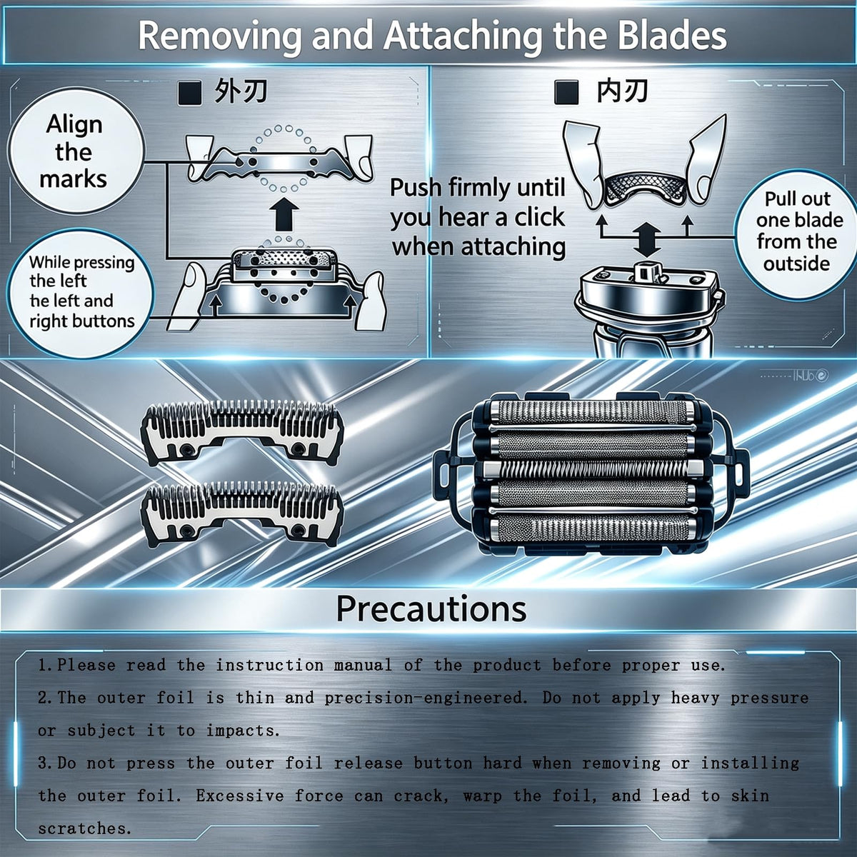 Replacement Blades and Foil N55749