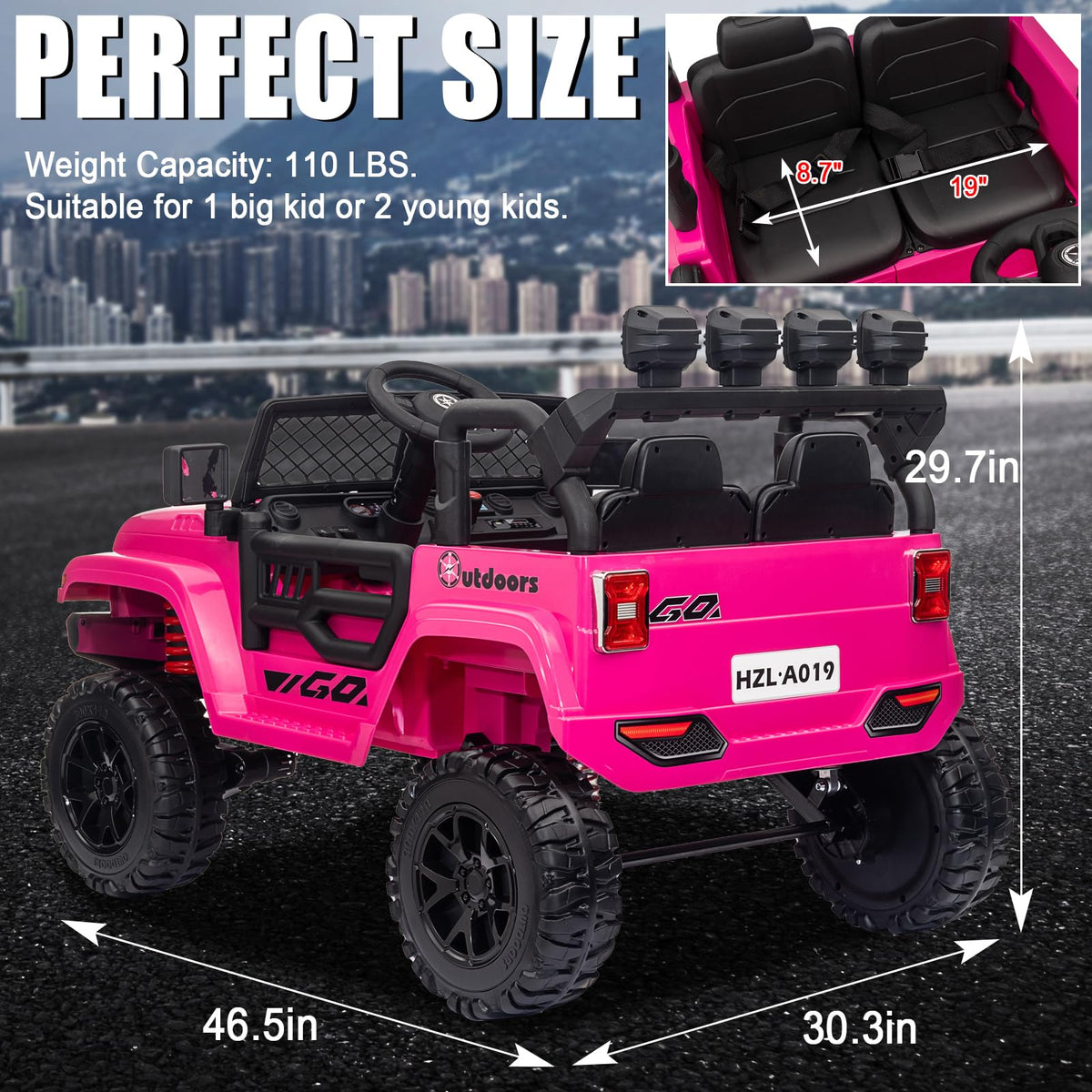 24V 2 Seater Battery Powered Ride On Truck with Remote Control F30221
