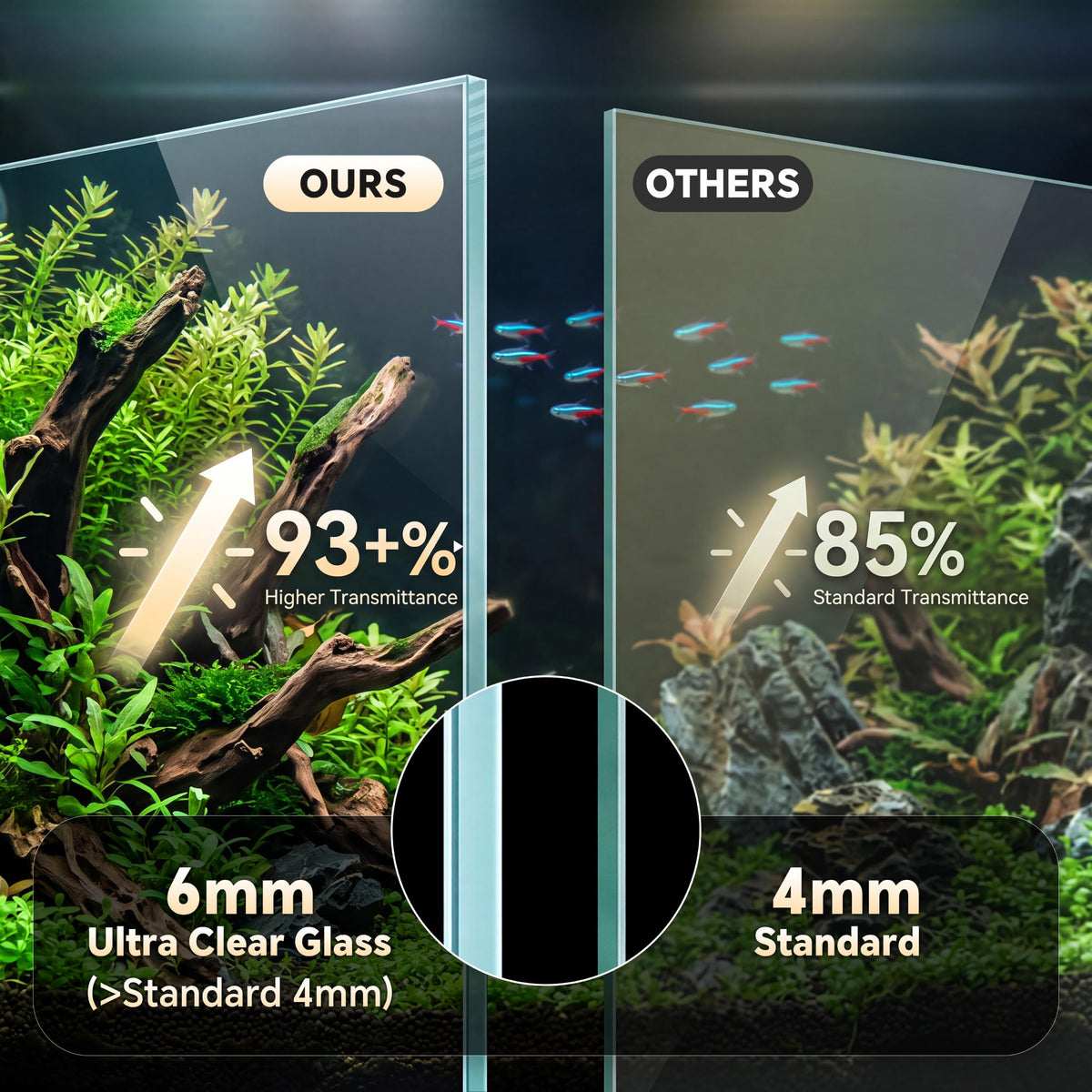 3.3 Gallon Glass Aquarium Kit D2386