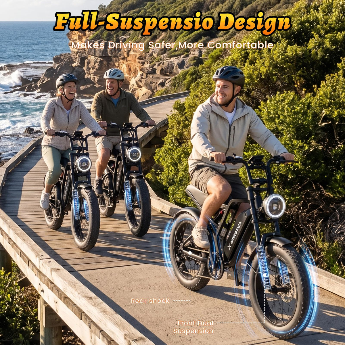 Electric Bike 1500W Peak Motor 48V 15.6Ah Removable Battery H4928