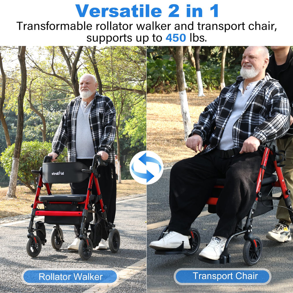 2-in-1 Rollator Wheelchair Combo L24934