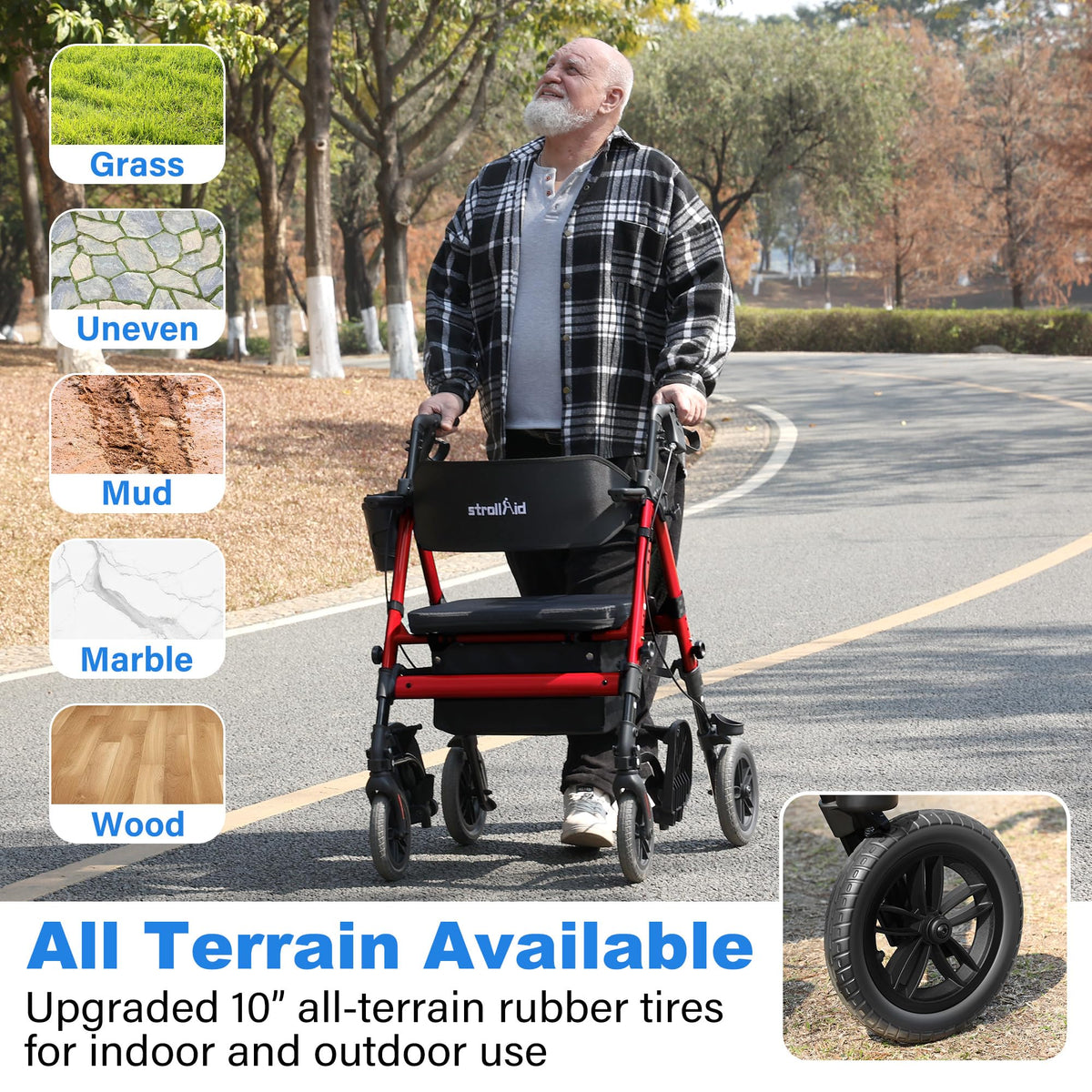 2-in-1 Rollator Wheelchair Combo L24934